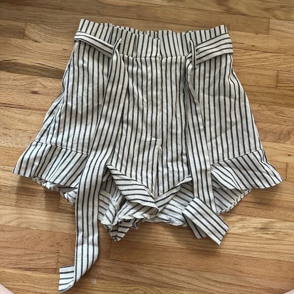 Asos Striped Paper Bag Shorts - Picture 3 of 5